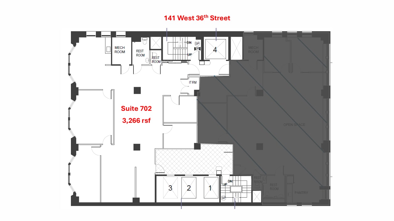 141 W 36th St, New York, NY for lease Floor Plan- Image 1 of 1