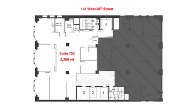 141 W 36th St, New York, NY for lease Floor Plan- Image 1 of 1