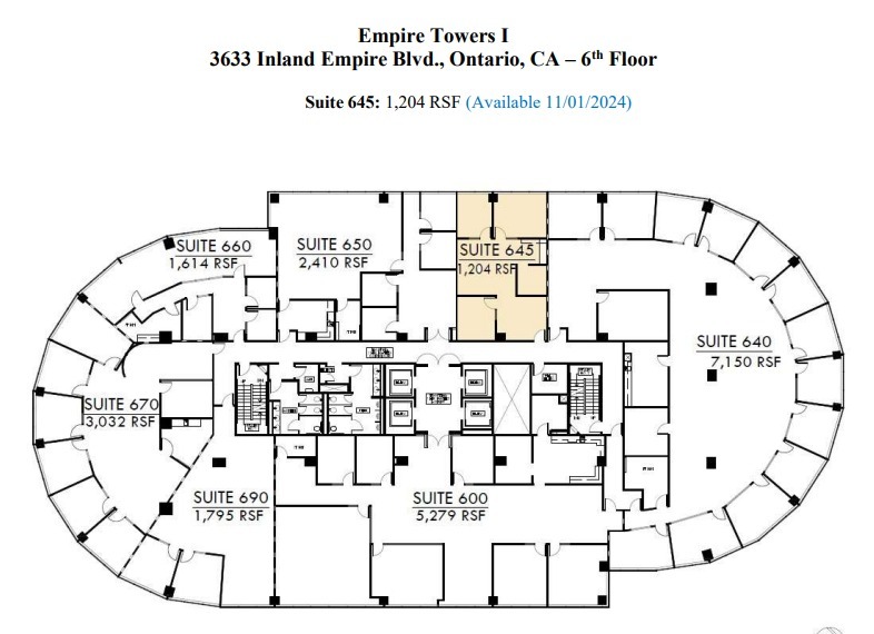 3633 Inland Empire Blvd, Ontario, CA à louer Plan d’étage- Image 1 de 1