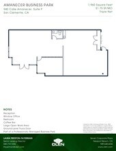 940 Calle Amanecer, San Clemente, CA for lease Floor Plan- Image 1 of 1