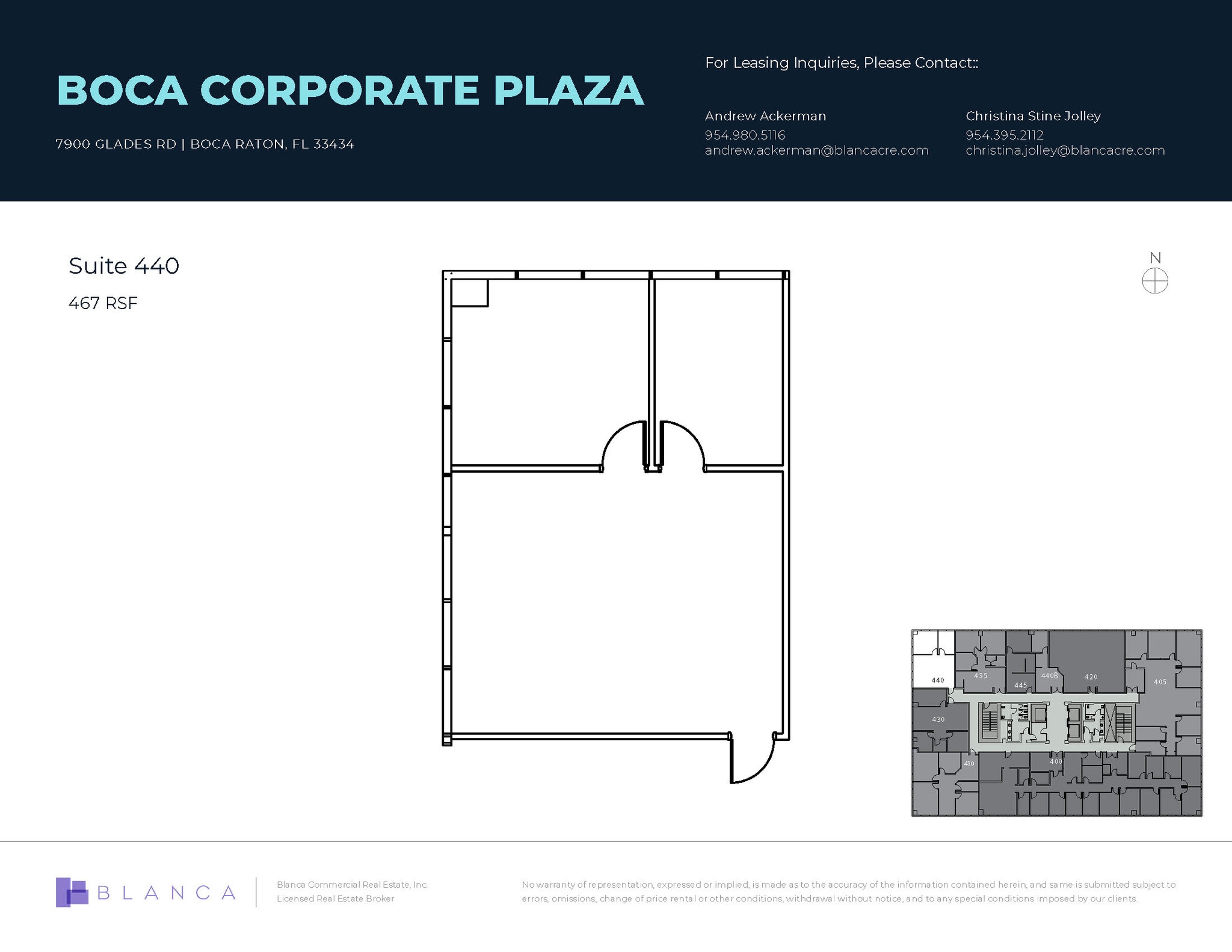 7900 Glades Rd, Boca Raton, FL à louer Plan d’étage- Image 1 de 1