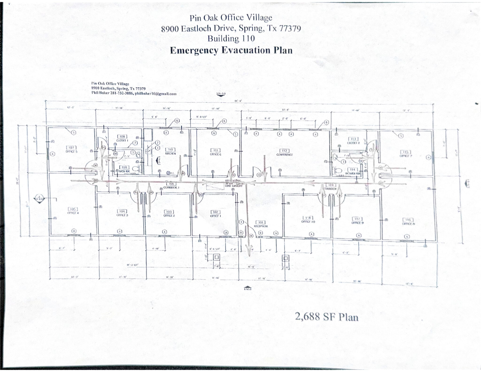 8900 Eastloch Dr, Spring, TX à louer Plan d’étage- Image 1 de 1