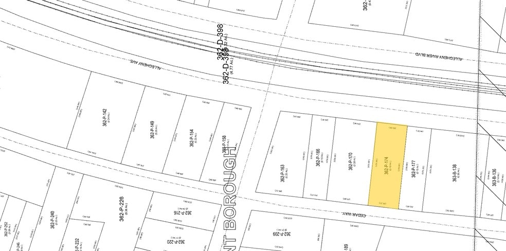 643 Allegheny Ave, Oakmont, PA for lease - Plat Map - Image 2 of 2