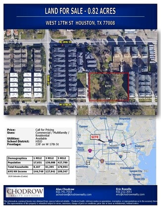 More details for W 17th St, Houston, TX - Land for Sale