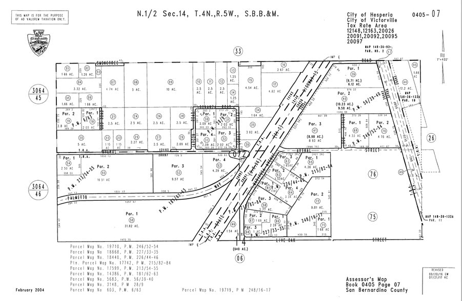 Amargosa Rd, Victorville, CA à vendre - Plan cadastral - Image 2 de 2