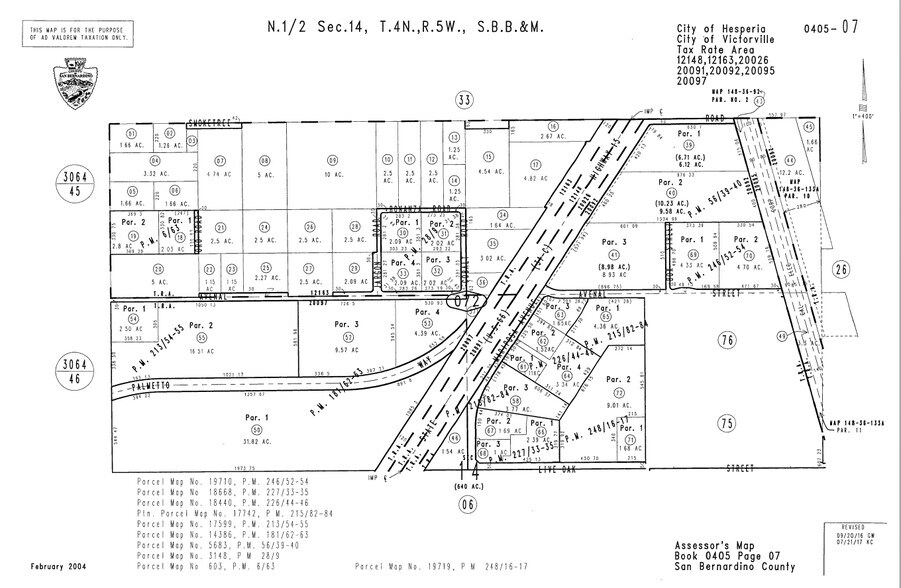 Amargosa Rd, Victorville, CA for sale - Plat Map - Image 2 of 2