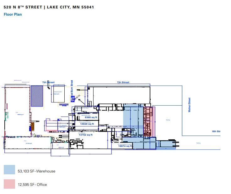 520 N 8th St, Lake City, MN à louer Plan d  tage- Image 1 de 1