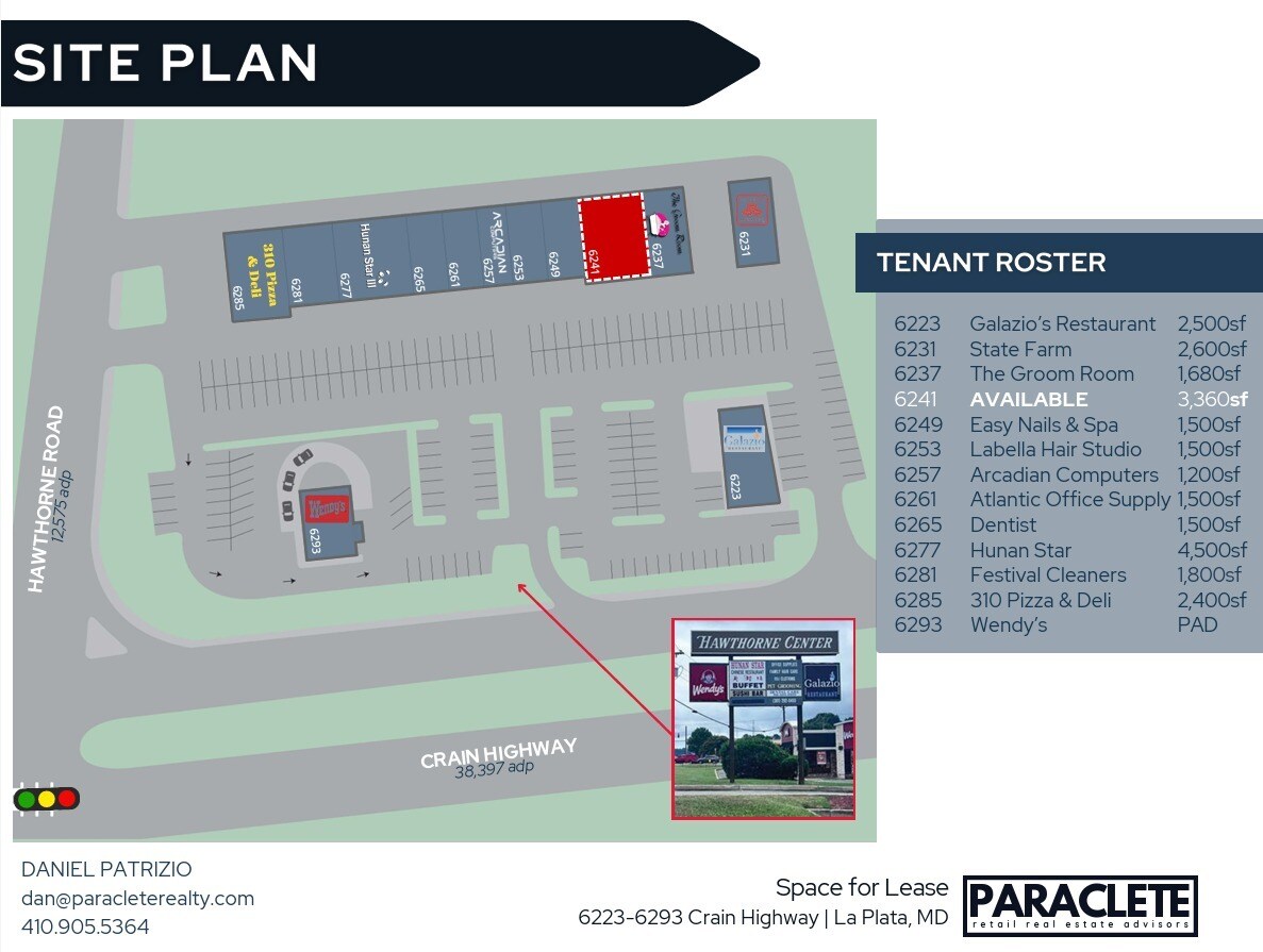 6237-6285 Crain Hwy, La Plata, MD for lease Site Plan- Image 1 of 2