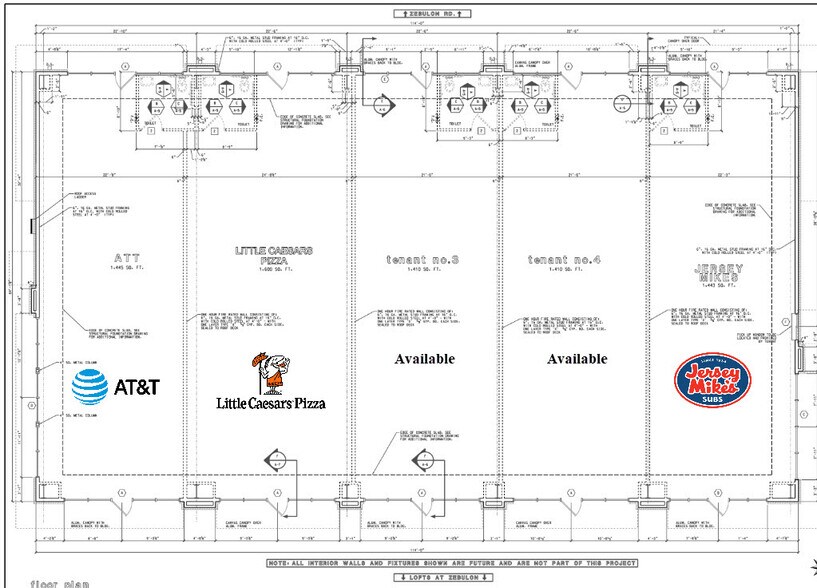 5771 Zebulon rd, Macon-Bibb, GA for lease - Floor Plan - Image 2 of 3