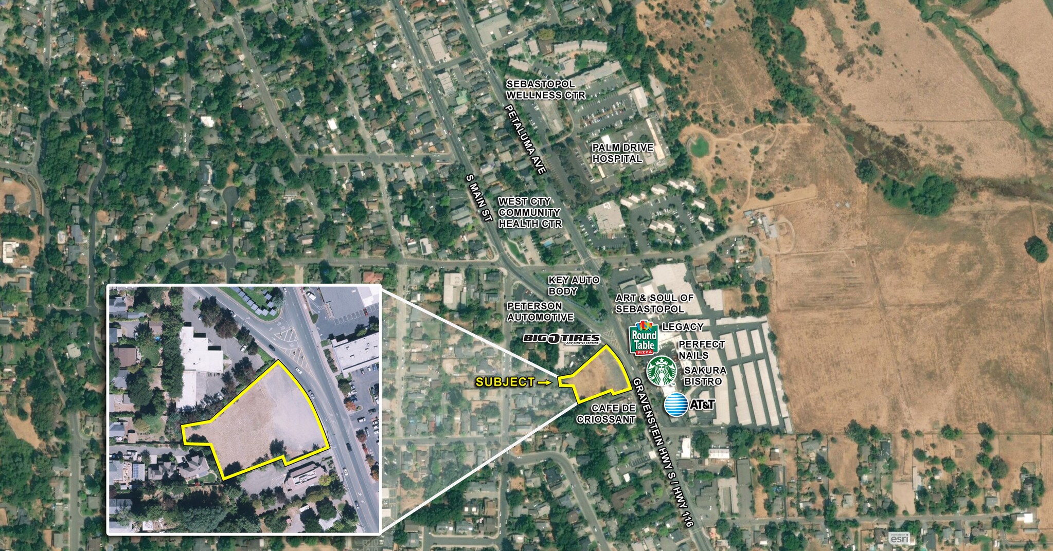 778 Gravenstein Ave, Sebastopol, CA for sale Aerial- Image 1 of 3