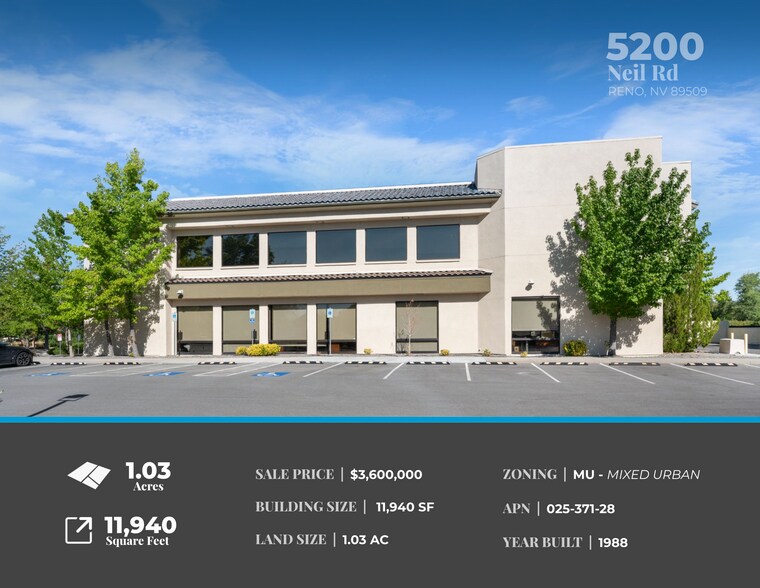 5200 Neil Rd, Reno, NV à vendre - Photo du bâtiment - Image 2 de 9