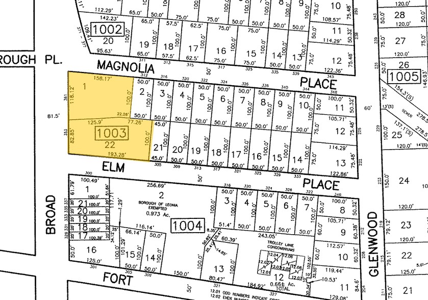 353 Broad Ave, Leonia, NJ for sale - Plat Map - Image 1 of 1