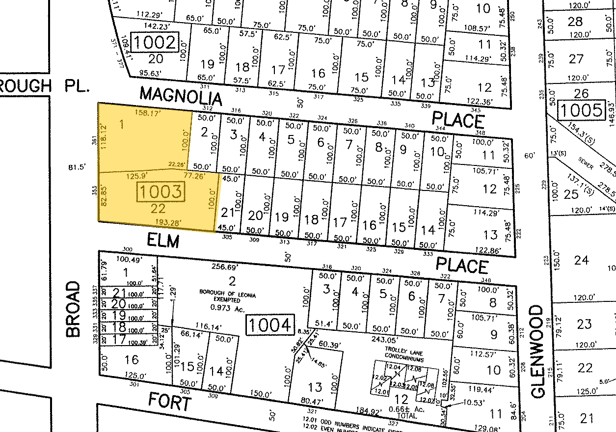 353 Broad Ave, Leonia, NJ à vendre Plan cadastral- Image 1 de 1