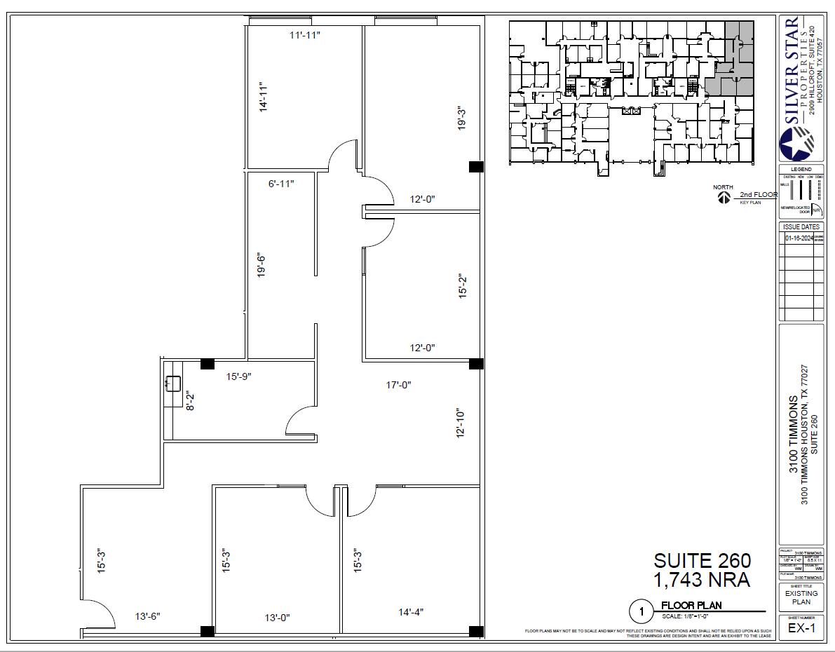 3100 Timmons Ln, Houston, TX à louer Plan d  tage- Image 1 de 1