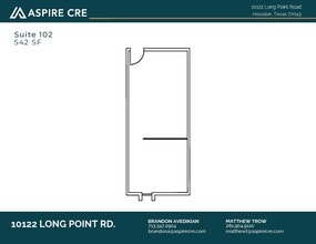 10122 Long Point Rd, Houston, TX à louer Plan d’étage- Image 1 de 2