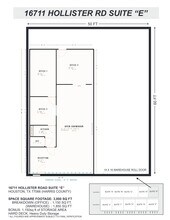 16721 Hollister St, Houston, TX à louer Plan de site- Image 2 de 2