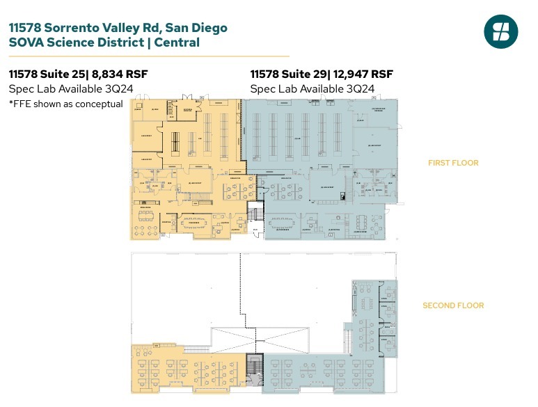 11555 Sorrento Valley Rd, San Diego, CA à louer Plan d’étage- Image 1 de 1