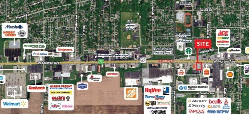 1001 W Morton Ave, Jacksonville, IL à vendre - Aérien - Image 3 de 3