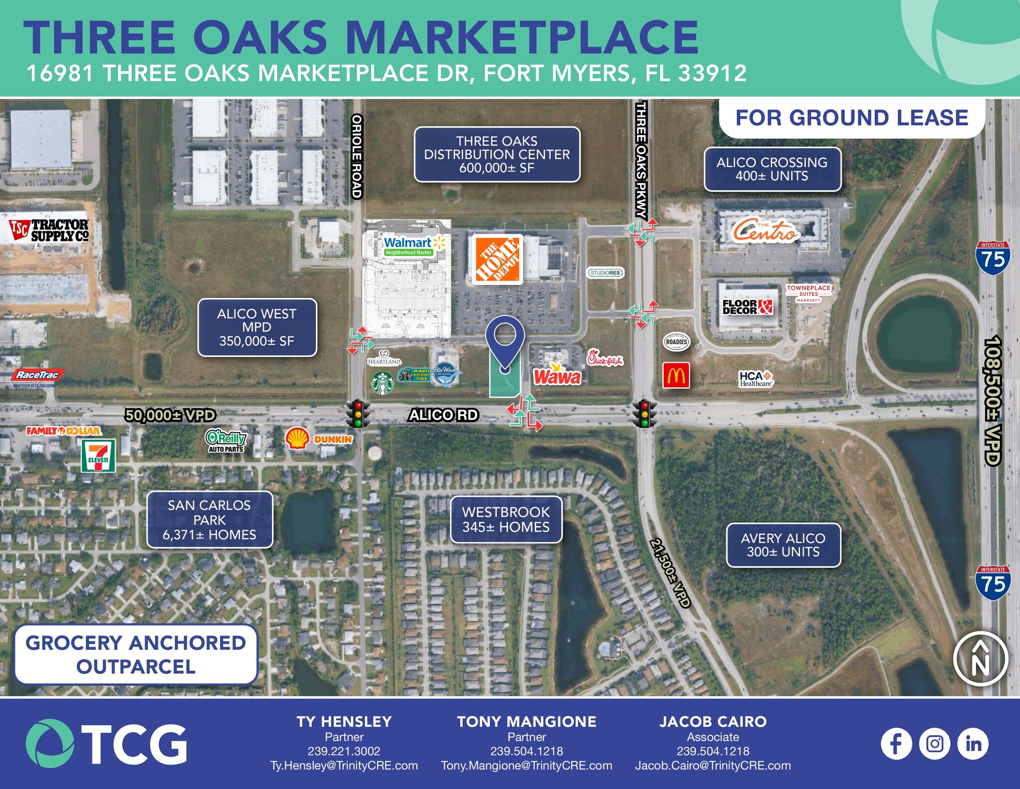 17001 Three Oaks Marketplace Dr, Fort Myers, FL for lease Building Photo- Image 1 of 3