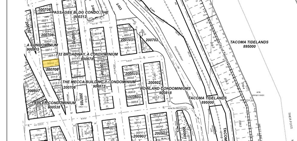 736-738 Broadway, Tacoma, WA for lease - Plat Map - Image 2 of 5