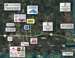 1406 U.S. Rt 2, Bessemer, MI - Aérien  Vue de la carte