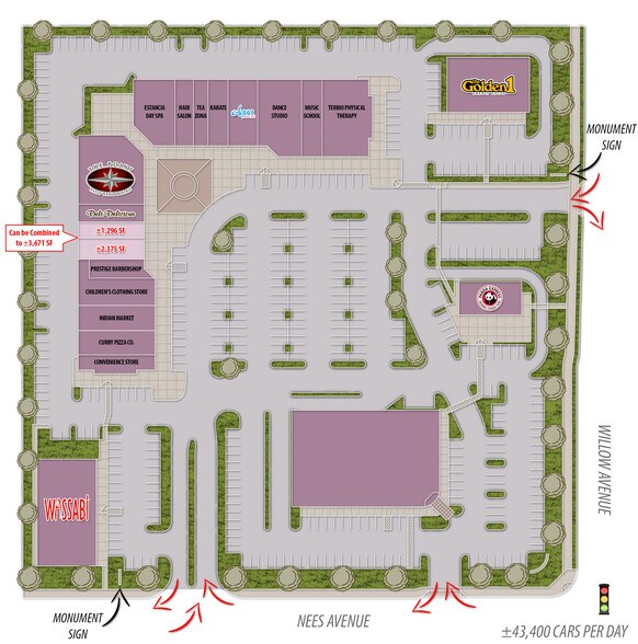 2930-2990 E Nees Ave, Clovis, CA for lease - Site Plan - Image 2 of 7