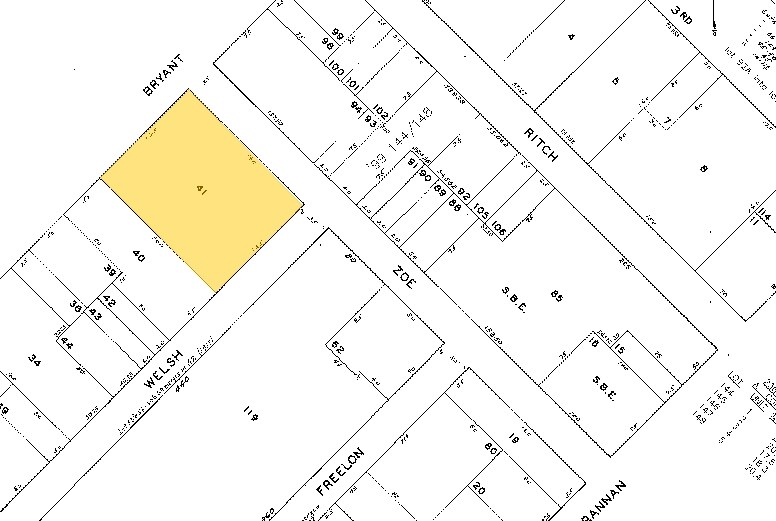 539 Bryant St, San Francisco, CA à louer - Plan cadastral - Image 2 de 4