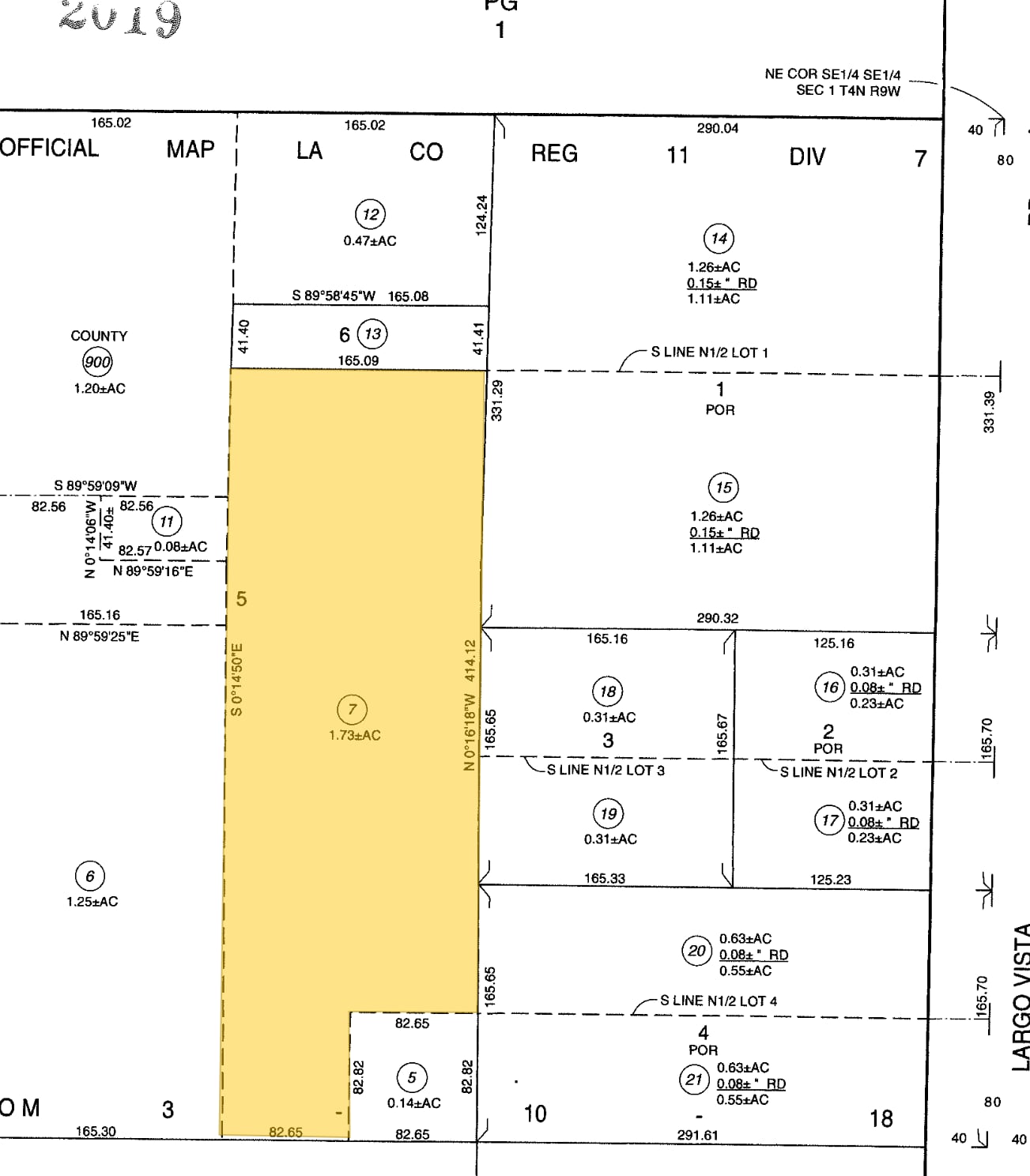 30734 Largo Vista Rd, Llano, CA for sale Plat Map- Image 1 of 2