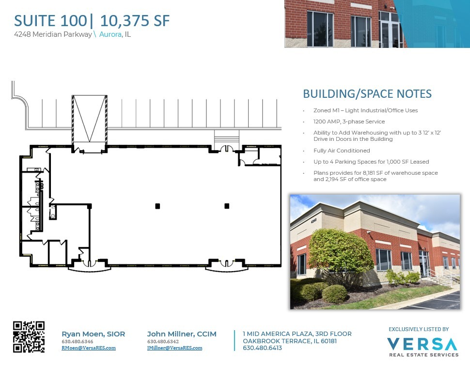 4222-4248 Meridian Pky, Aurora, IL à louer Plan d’étage- Image 1 de 3