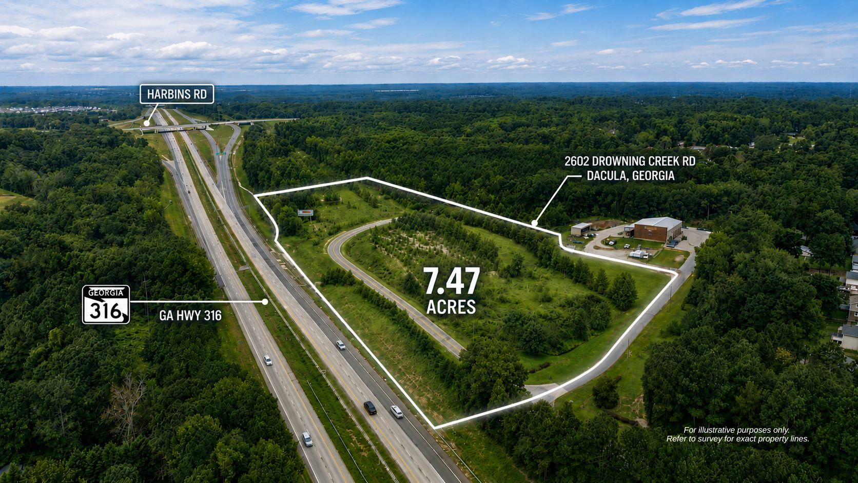 2602 Drowning Creek Rd, Dacula, GA à vendre Aérien- Image 1 de 49