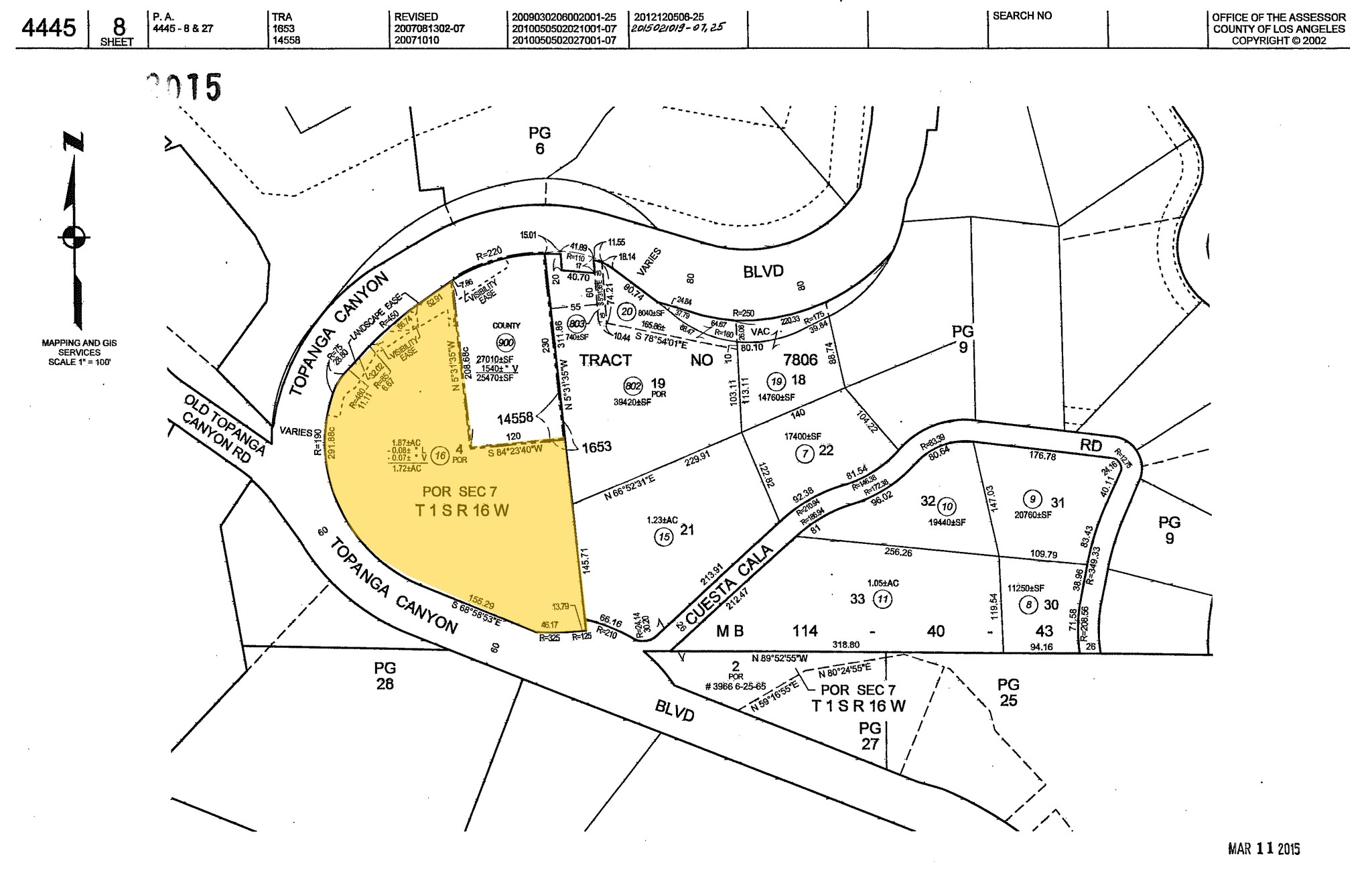 106 N Topanga Canyon Blvd, Topanga, CA à vendre Plan cadastral- Image 1 de 1