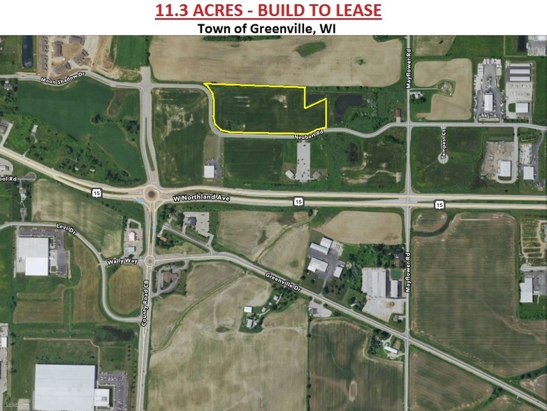 W6250 Neubert Rd, Greenville, WI for lease - Aerial - Image 3 of 4