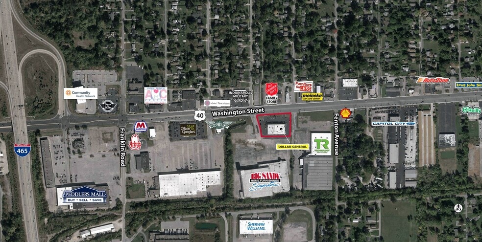 8311 E Washington St, Indianapolis, IN for lease - Aerial - Image 2 of 3