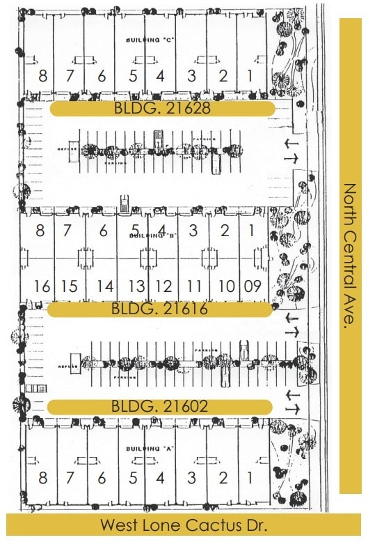 21628 N Central Ave, Phoenix, AZ à louer Plan de site- Image 1 de 1
