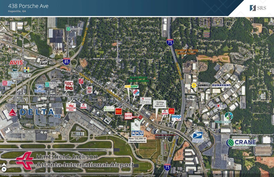 438 Porsche Dr, Hapeville, GA à louer - Aérien - Image 2 de 6