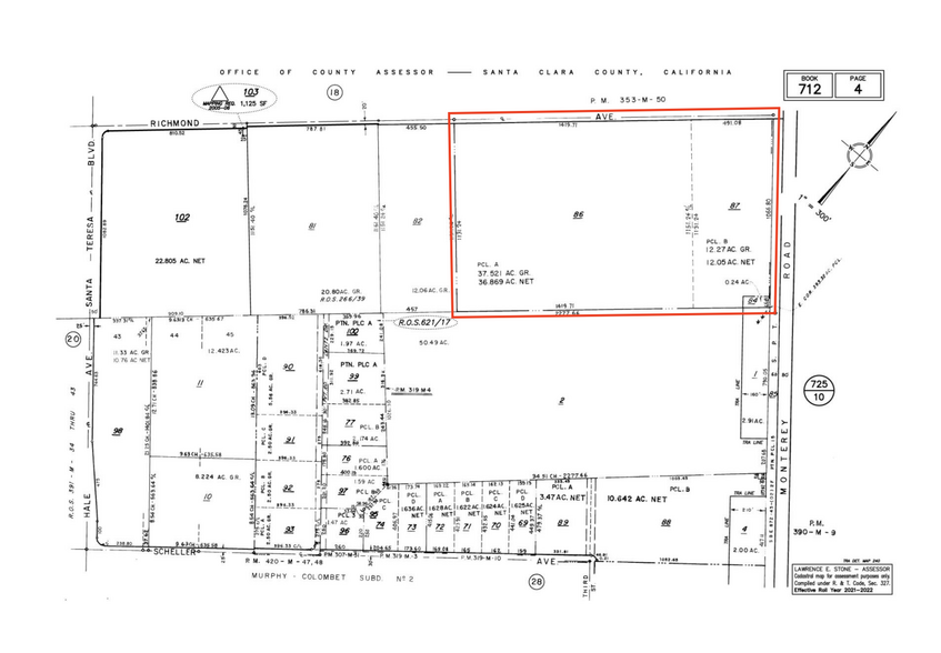 Richmond Ave, Morgan Hill, CA for sale - Plat Map - Image 3 of 3