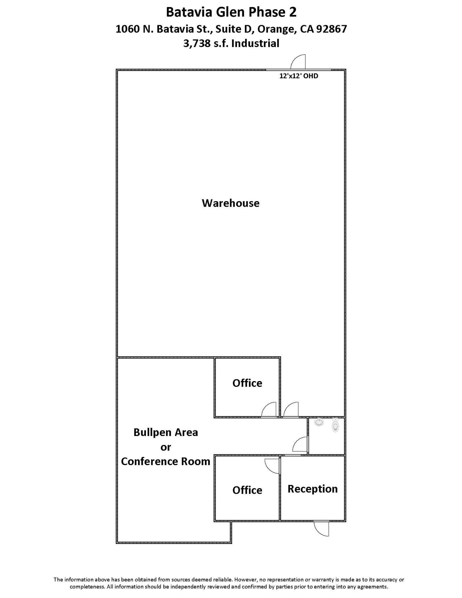 1080 N Batavia St, Orange, CA for lease Floor Plan- Image 1 of 4