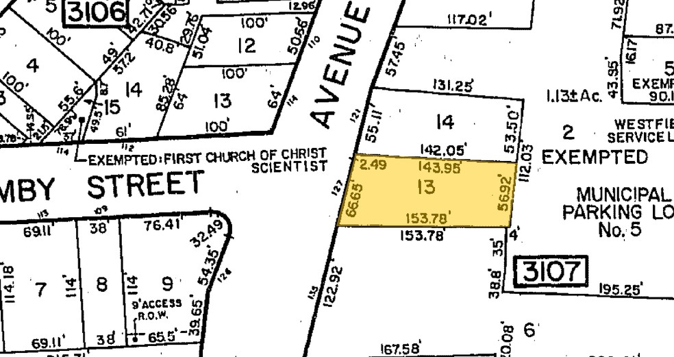 127-129 Central Ave, Westfield, NJ à louer - Plan cadastral - Image 2 de 2