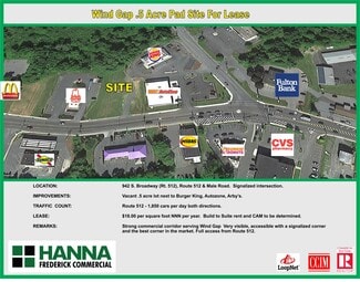 Plus de détails pour 942 S Broadway, Wind Gap, PA - Terrain à vendre