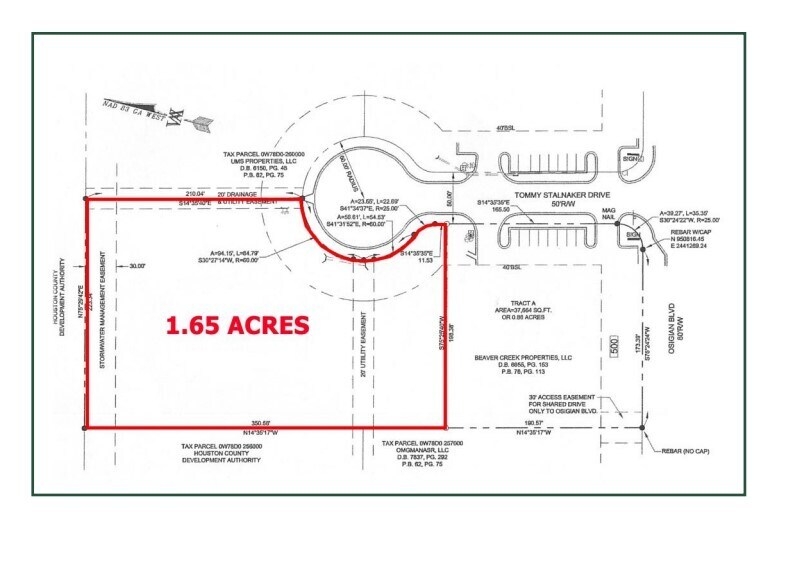 0 Tommy Stalnaker Dr, Warner Robins, GA à vendre - Plan cadastral - Image 2 de 2