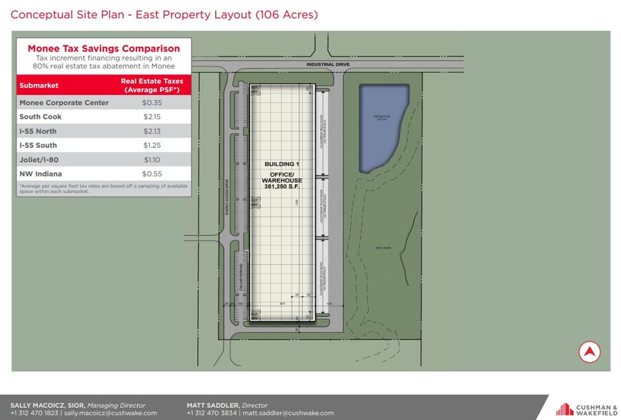 Monee Corporate Center - East, Monee, IL for lease - Site Plan - Image 2 of 3