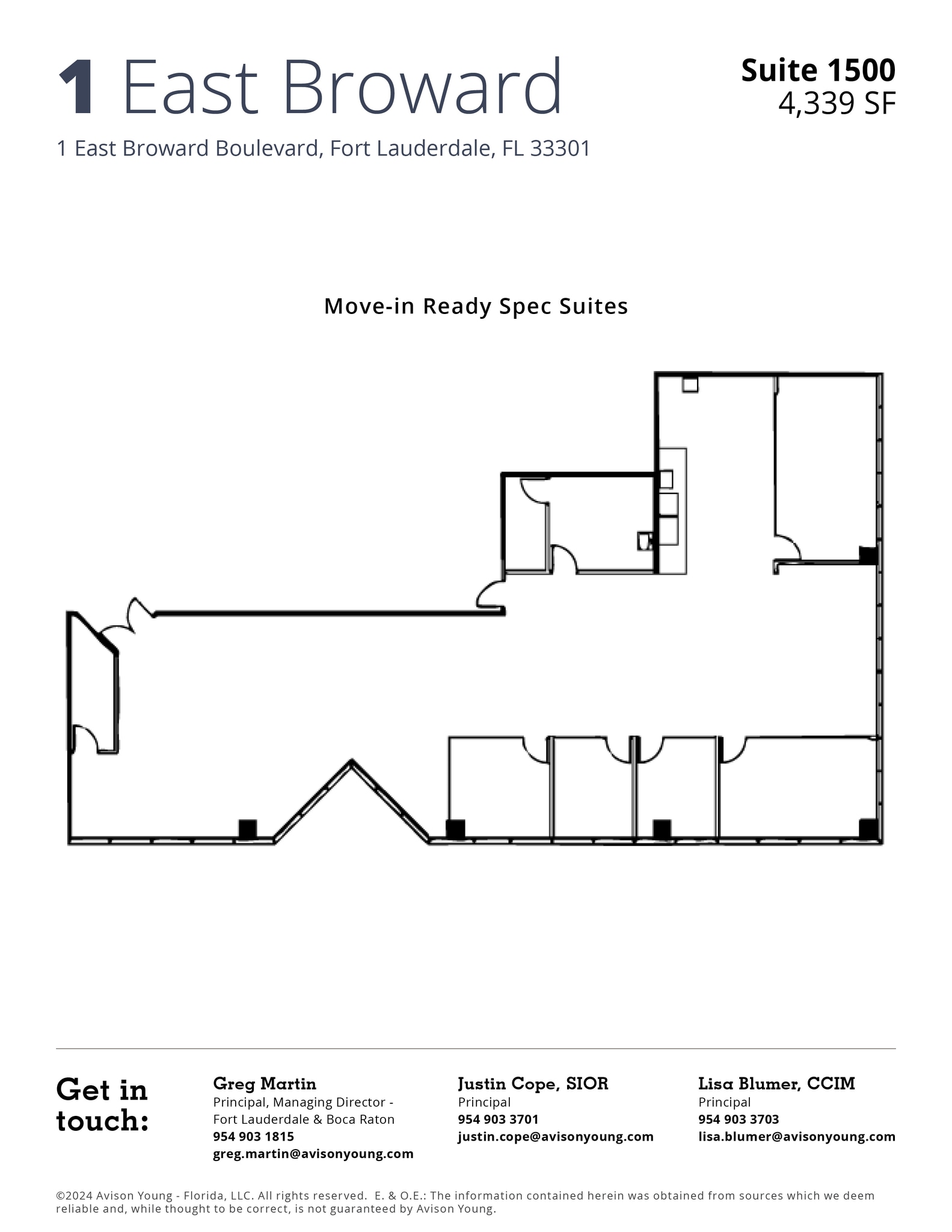 1 E Broward Blvd, Fort Lauderdale, FL for lease Floor Plan- Image 1 of 1
