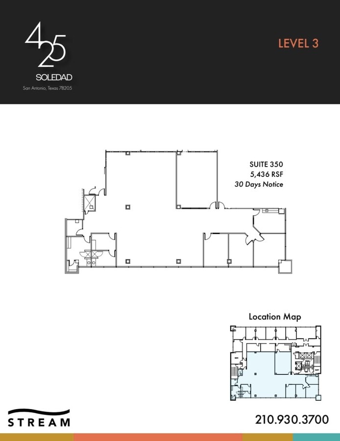 425 Soledad St, San Antonio, TX 78205 - Unité 3 -  - Plan d’étage - Image 2 of 2