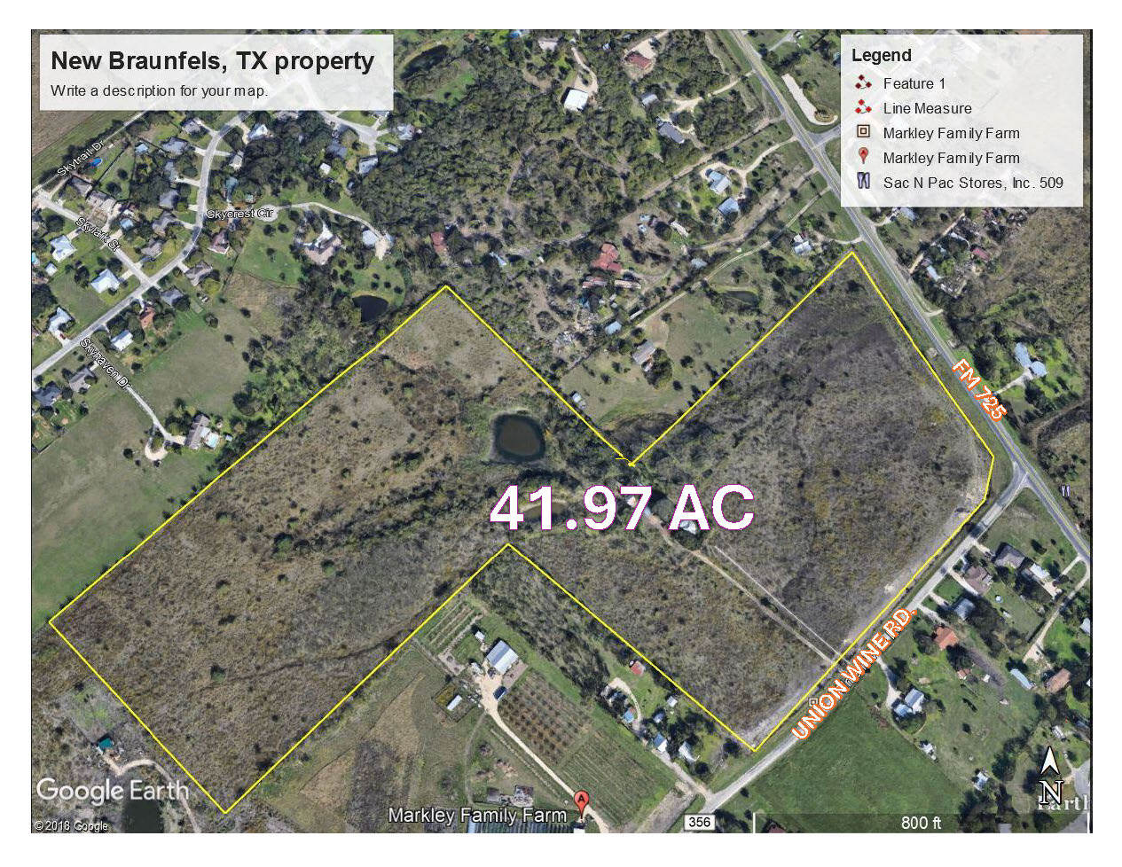 FM 725 rd, New Braunfels, TX à vendre Aérien- Image 1 de 3