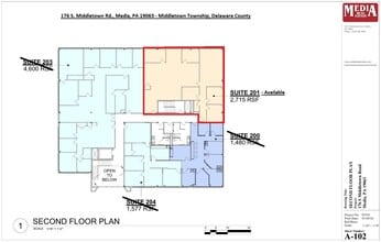 176 S Middletown Rd, Media, PA à louer Plan d’étage- Image 1 de 1
