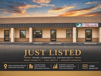 Plus de détails pour 10825-10845 Lanham Severn Rd, Glenn Dale, MD - Commerce de détail à vendre