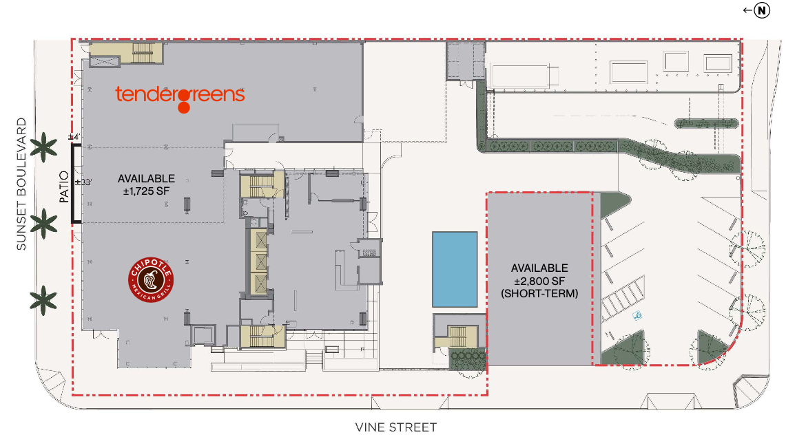 6290 W Sunset Blvd, Los Angeles, CA for lease Site Plan- Image 1 of 1