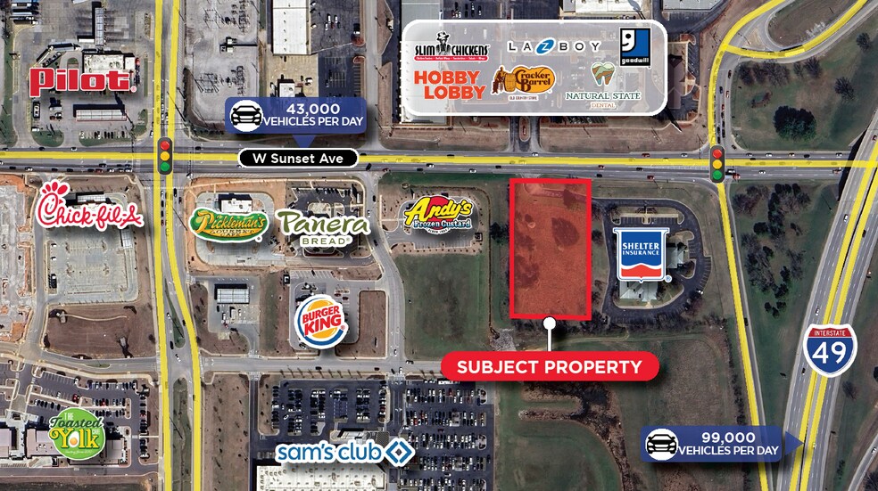 West Sunset Avenue Ave, Springdale, AR à vendre - Aérien - Image 1 de 1