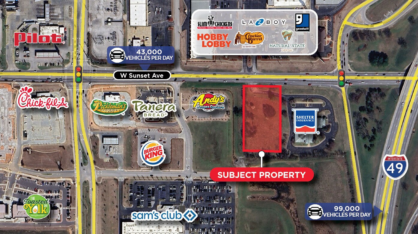 West Sunset Avenue Ave, Springdale, AR à vendre Aérien- Image 1 de 1