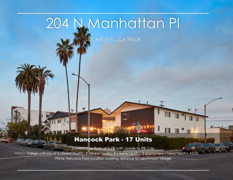 204 N Manhattan Pl, Los Angeles, CA for sale - Building Photo - Image 1 of 23